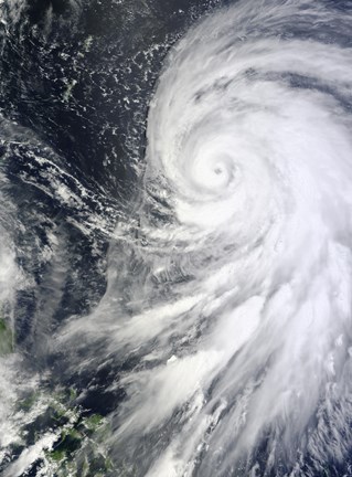 Framed Typhoon Bolaven northeast of the Philippines Print