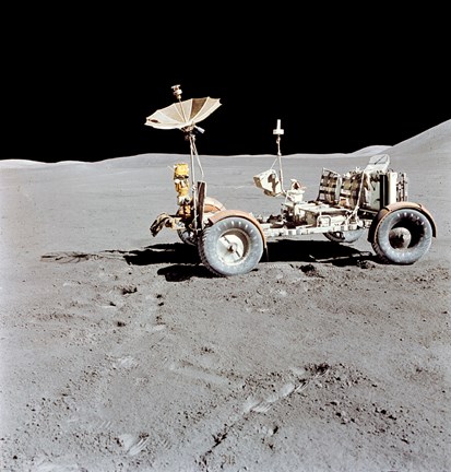Framed Apollo 15 Lunar Roving Vehicle on the Moon Print