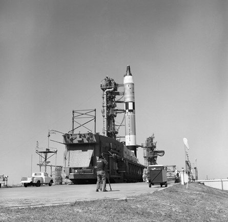 Framed View of the Gemini-Titan 3 on its Launch Pad at Cape Canaveral, Florida Print