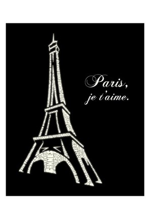 Framed Eiffel Tower (Popular French Cities) Print