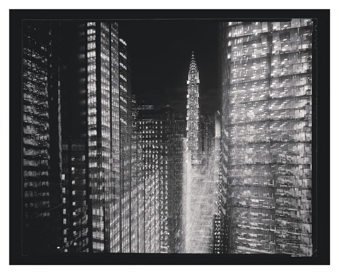 Framed Chrysler Building Motion Landscape #4 Print