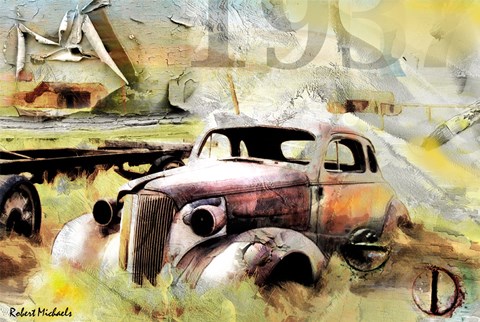 Framed Ghost Town Chevrolet Collage Print