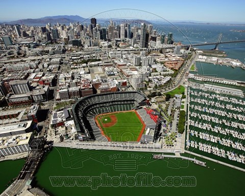 Framed Aerial view of San Francisco, California Print