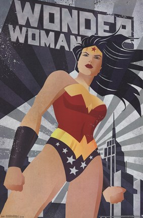 Framed Wonder Woman - Constructivism Print