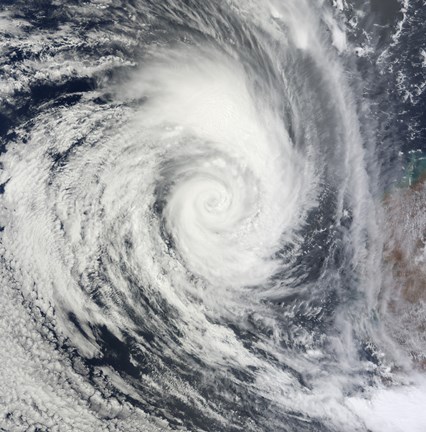 Framed Tropical Cyclone Dianne Print