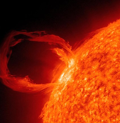 Framed Close-up of a Solar Eruptive Prominence Print