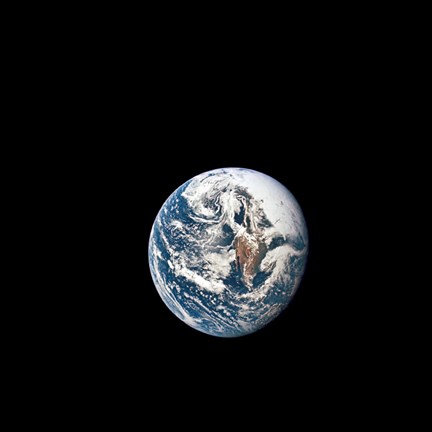 Framed view of Earth taken from the Apollo 10 Spacecraft Print