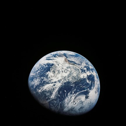 Framed View of Earth taken from the Aollo 8 Spacecraft Print