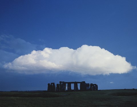Framed Large Cloud over Stonehenge, Wiltshire, England Print