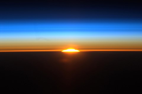 Framed Sunrise as Seen from the International Space Station Print