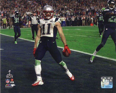 Framed Julian Edelman Touchdown Super Bowl XLIX Print