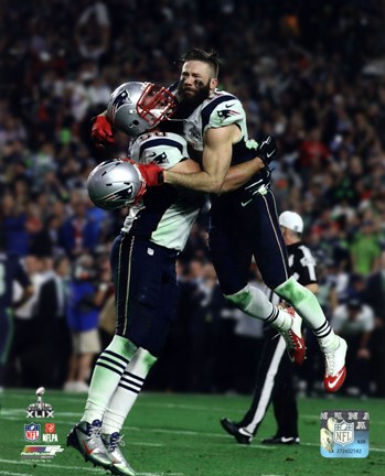 Framed Rob Ninkovich &amp; Julian Edelman Super Bowl XLIX Action Print