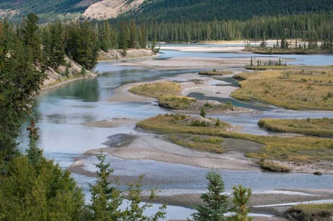 Framed Rivers in Jasper National Park, Canada Print