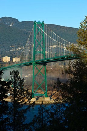 Framed British Columbia, Vancouver, Lion&#39;s Gate Bridge Print