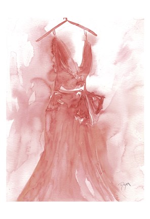 Framed Marsala Ballgown 1 Print