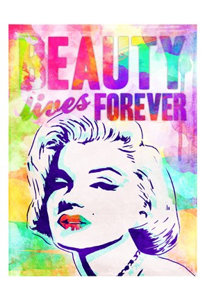 Framed Beauty Lives Forever Print