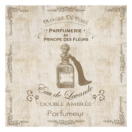 Framed Parchment Bath Atomizer Print