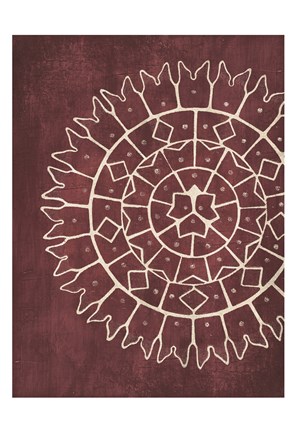 Framed Coastal Patterns Marsala 1 Print