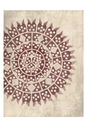 Framed Coastal Patterns Marsala 2 Print