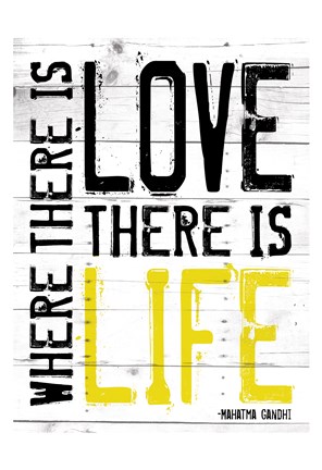 Framed Love Life - Yellow Print