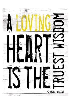 Framed Loving Heart - Yellow Print