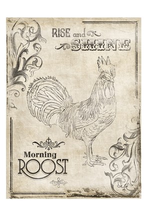 Framed Rise and Shine Cream (vertical) Print