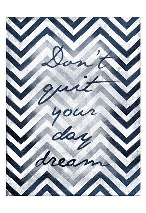 Framed Don't Quit - Chevron Stripes Print