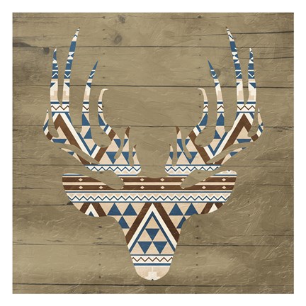Framed Aztec Deer Print