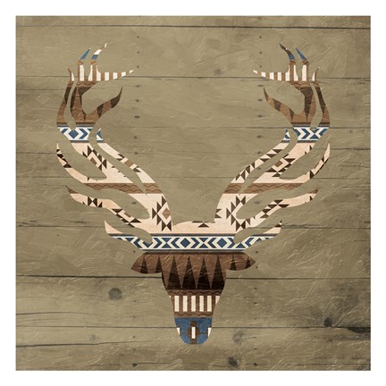 Framed Aztec Deer 2 Print