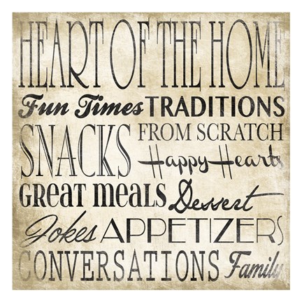 Framed Black Kitchen Type II Print