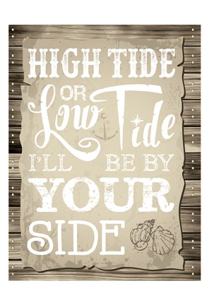 Framed Coastal Love Brown 02 Print