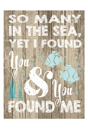 Framed Coastal Love Brown 06 Print