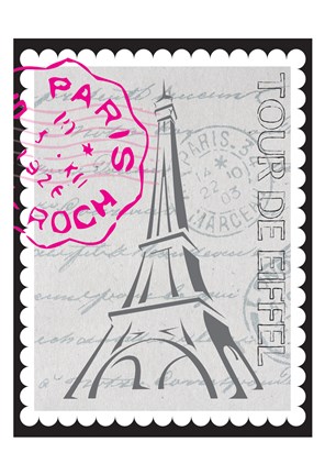 Framed Postcards from Paris 01 Print