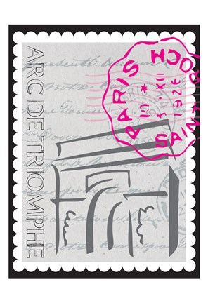 Framed Postcards from Paris 02 Print