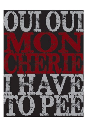 Framed Oui Oui Typography 01 Print