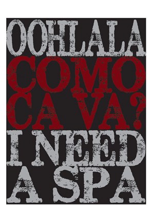 Framed Oui Oui Typography 02 Print