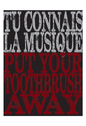 Framed Oui Oui Typography 04 Print
