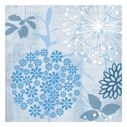 Framed Transitional Floral 1 Print