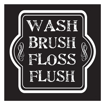 Framed Bath Chalk 06 Print