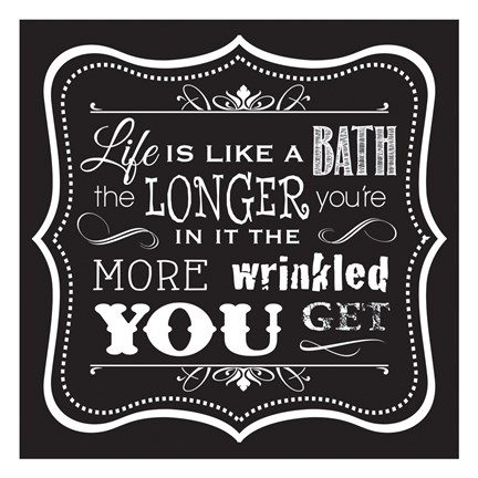 Framed Bath Chalk 07 Print