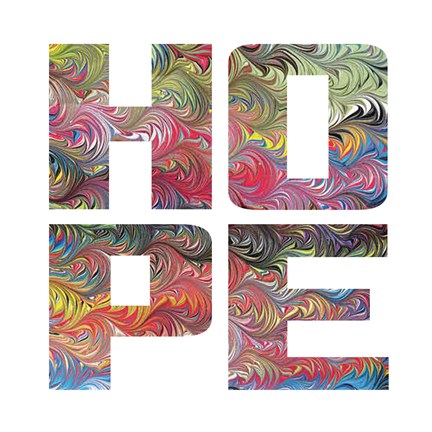 Framed Marbled Words Series 1 Print