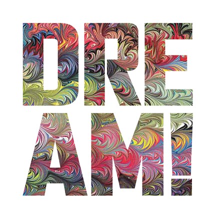 Framed Marbled Words Series 3 Print