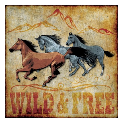 Framed Wild and Free 01 Print