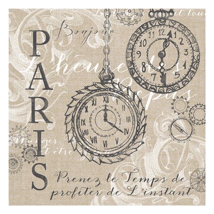 Framed Time For Paris 1 Print