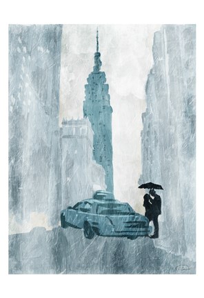 Framed NY in the Rain Print