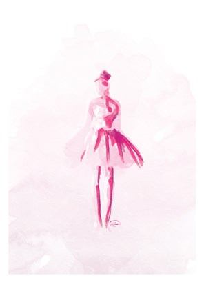 Framed Pink Ballerina Print