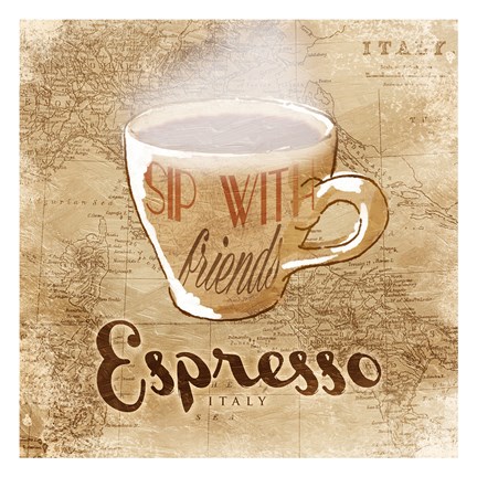 Framed Italy Espresso Print