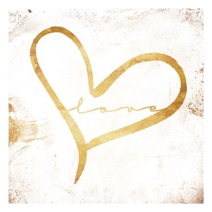 Framed Simple Love (white) Print