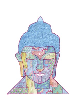 Framed Mosaic Buddha Print