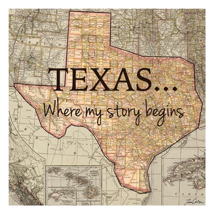 Framed Texas My Story Print
